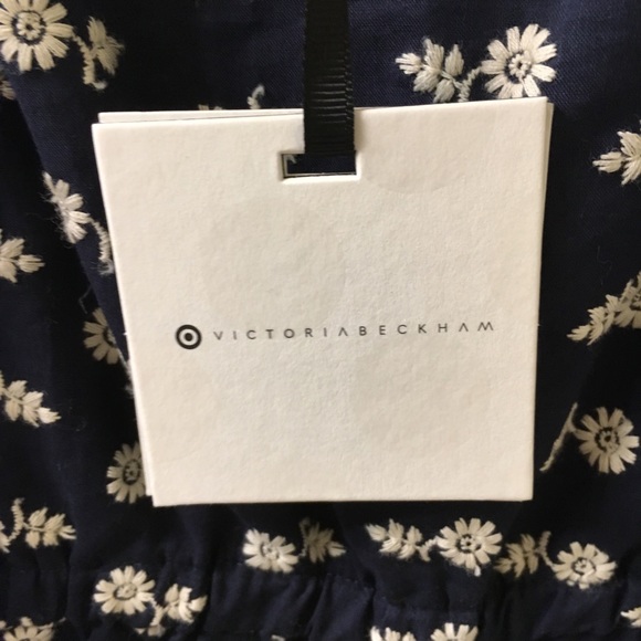 Victoria Beckham Target Navy Floral Eyelet Romper - Picture 6 of 9